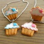 Cupcake Cookie Ring - Blue Heart To The Right