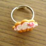 Cupcake Cookie Ring - Pink Heart To The Right